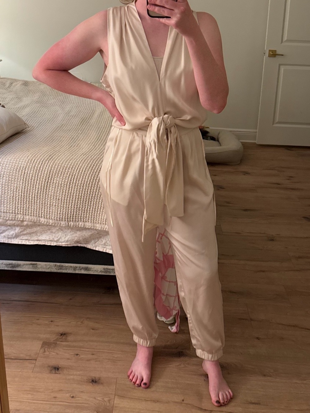 Do+Be Satin-like Jogger Jumpsuit